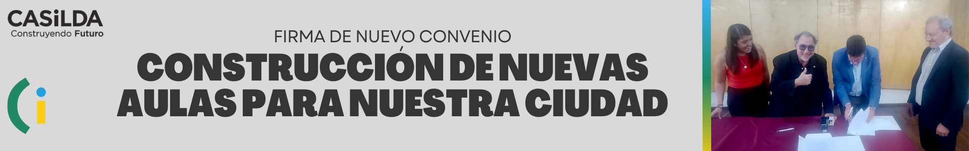 Nuestro intendente firmó un convenio para construir dos nuevas aulas en Casilda