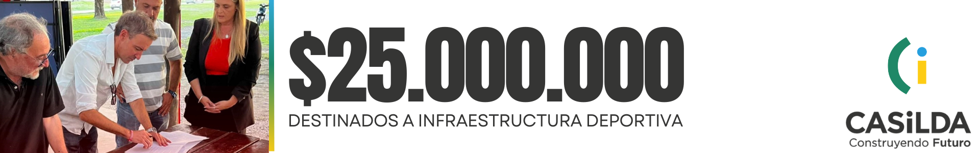 $25.000.000 PARA INFRAESTRUCTURA DEPORTIVA