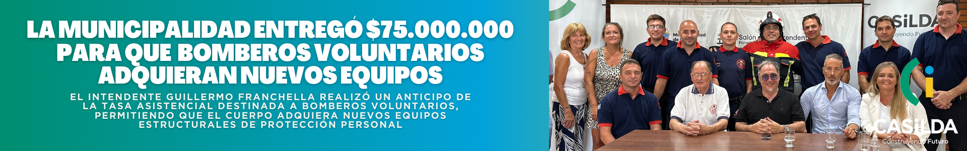 LA MUNICIPALIDAD ENTREGÓ $75.000.000 PARA QUE BOMBEROS VOLUNTARIOS ADQUIERAN NUEVOS EQUIPOS