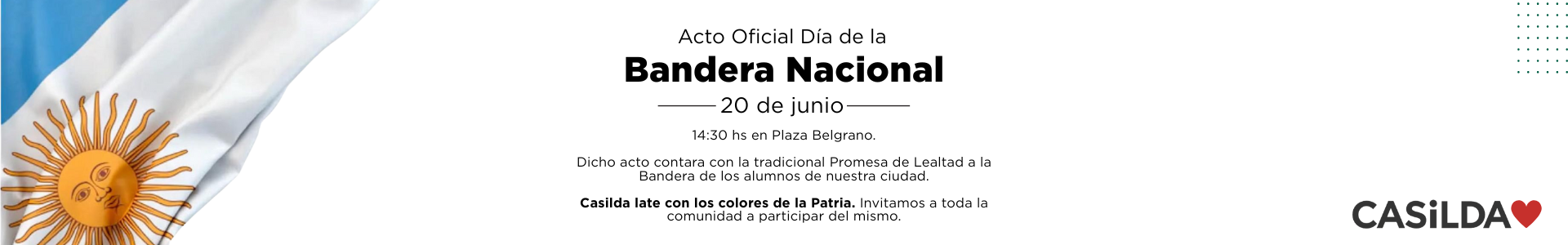 Casilda late con los colores de la Patria