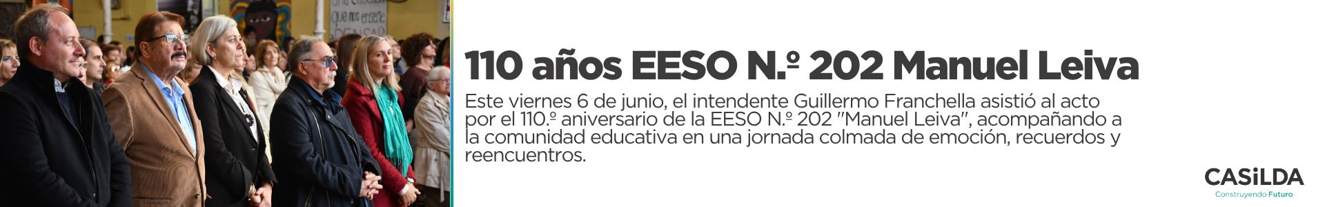 110 años EESO N.º 202 Manuel Leiva