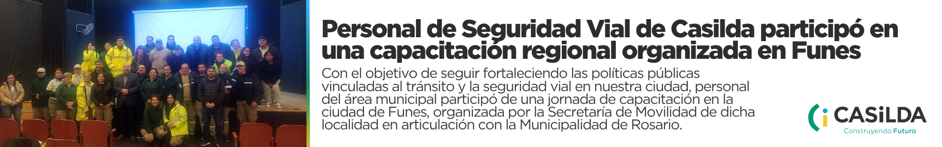 Personal de Seguridad Vial de Casilda participó en una capacitación regional organizada en Funes.